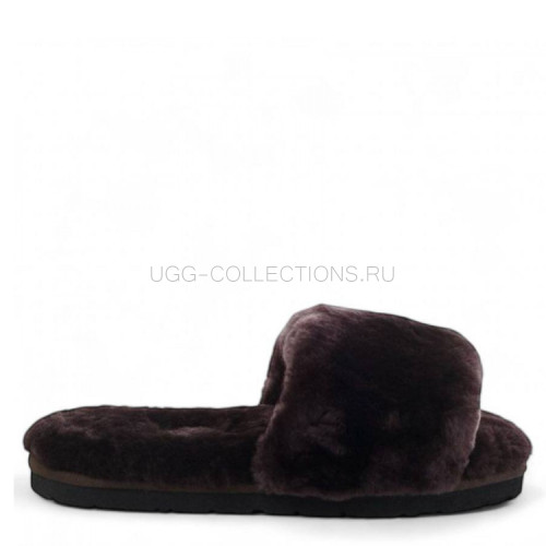 Fluff Slide Slippers Chocolate