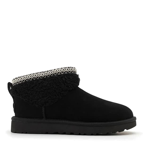 Ultra Mini Maxi Curly Boot Black