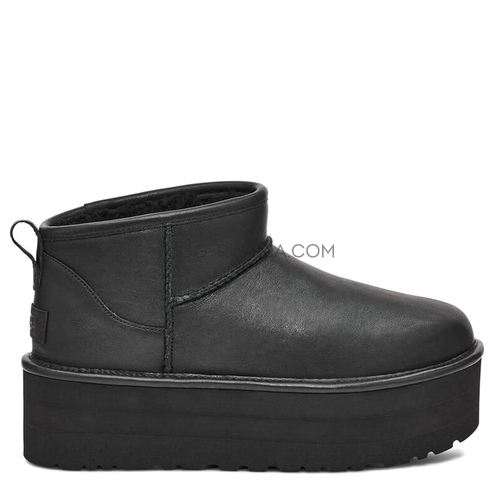 Classic Ultra Mini Platform Leather Black