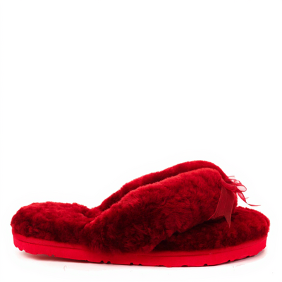 Fluff Flip Flop Rose Red
